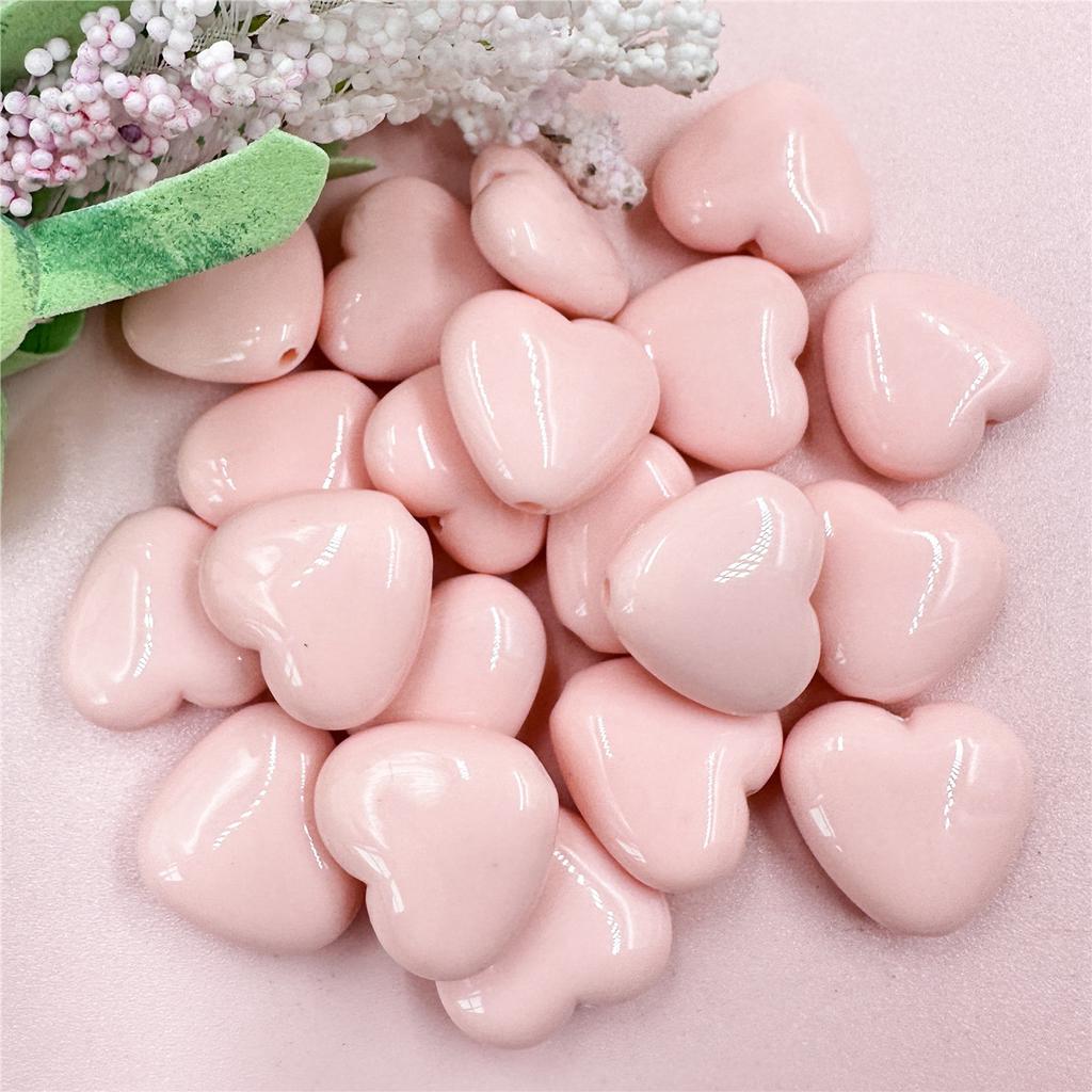 DIY материалы ручной работы модные бусины в форме сердца для ожерелья серьги изготовление 20 шт./пакет акрил 18,8*17,2 мм сплошной цвет