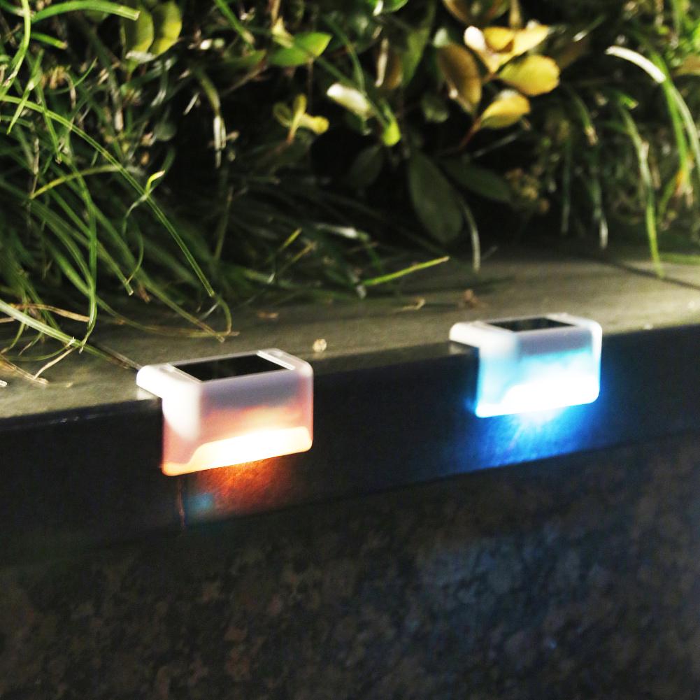 1pc LED Solar Path Stair Lights IP65 Waterproof Outdoor Garden Yard Fence Wall Lamp Staircase Night Light