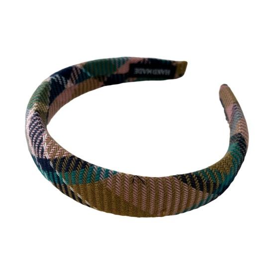 Мягкая клетчатая женская повязка на голову широкая повязка для волос легкая нескользящая петля для волос осень-зима для девочек