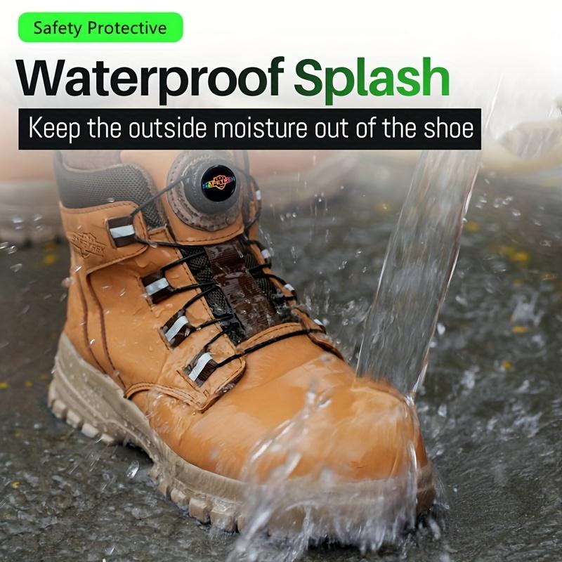 Steel Toe Work Safety Shoes - Puncture-Proof, Anti-Smash, Non-Slip, Shock-Absorbing, with Convenient Rotating Buckle, High-Top Protective Design