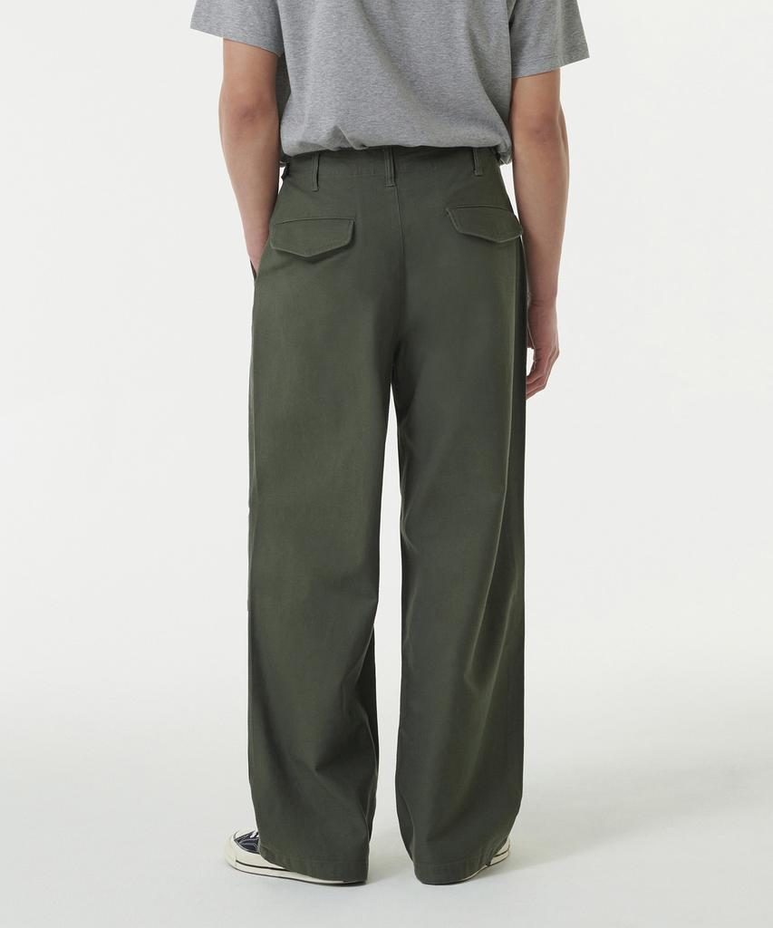 MUSINSA STANDARD Back Satin Parachute Pants [Khaki]