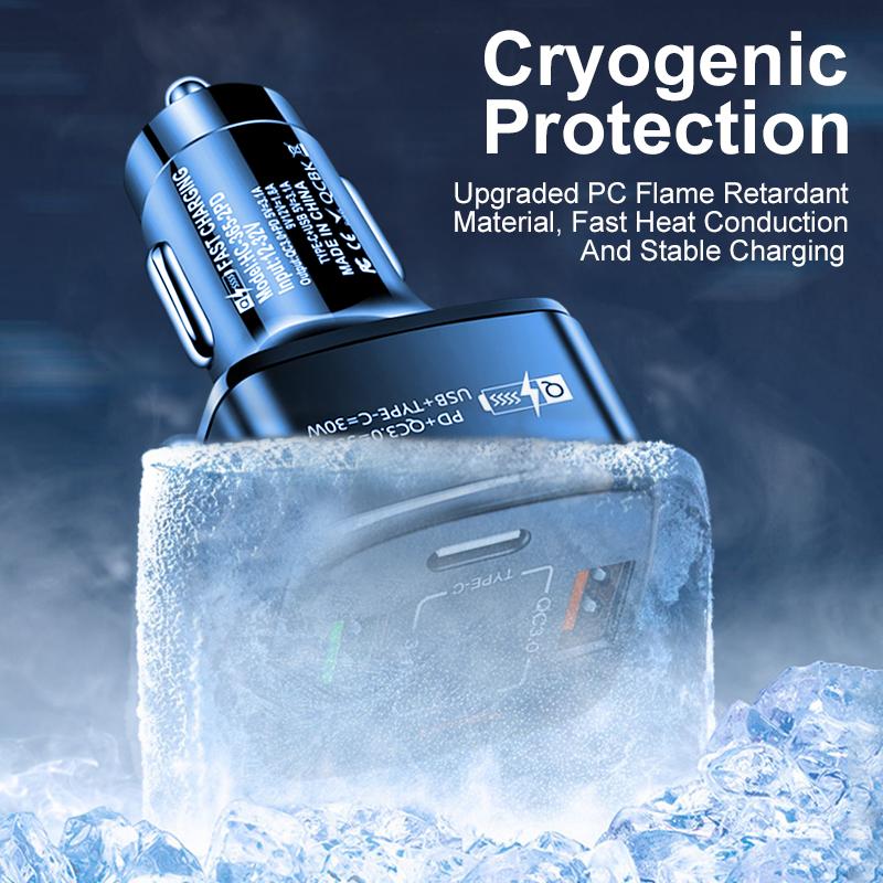 38 Вт Dual Qc3.0 Pd Type-c Зарядное устройство Адаптер питания Быстрая зарядка Автомобильное зарядное устройство Громкая связь Автомобильный комплект для автомобильного видеорегистратора Радио Автомобильные аксессуары