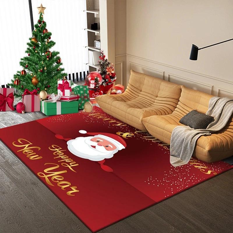 Christmas Children Room Carpet Living Room Decoration Sofa Area Rugs Creative Kid Bedroom Cloakroom Non-slip Floor Mats Washable