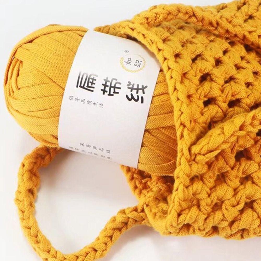 Elastic Knitting Yarn DIY Crochet Carpets Yarn Terylene Flat Thread T-Shirt Yarn  Sewing