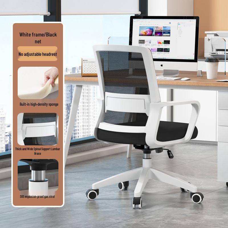 Ergonomic Mesh Office Chair with Lumbar Support for Long Sitting