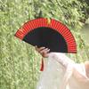 Cotton Linen Cloth Folding Hand Fan Japanese Style Handheld Fan New Chinese Style Fan  Gift Giving