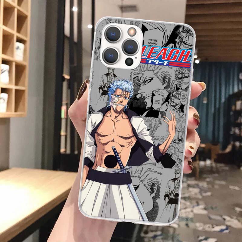 Силиконовый чехол для телефона Bleach Grimmjow для iPhone 17 16 16E 15 Pro Max 14 Plus 11 13 Mini 12 7 8 SE Air 17Pro Защитный корпус для Apple
