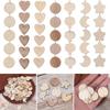 Holes Ring Clips Embellishments Wood Slices Wooden Circle Discs Tags Plaque Board Hanging Label