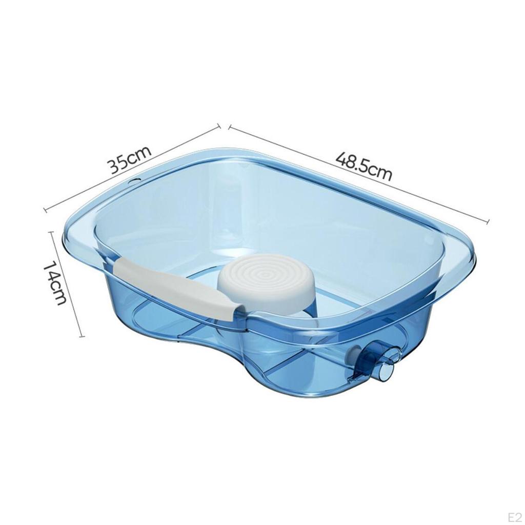 Шампунь для мытья волос со сливным шлангом, высокая прозрачная портативная чаша для мытья посуды
