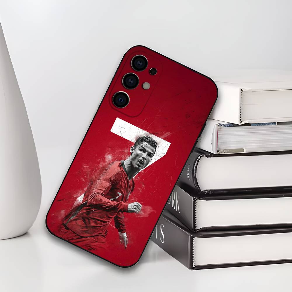 Футбольный чехол для телефона Ronaldo C-CR7 для Samsung S25, S24, S21, S22, S23, S30, Ultra, S20, Plus, Мягкий силиконовый черный чехол