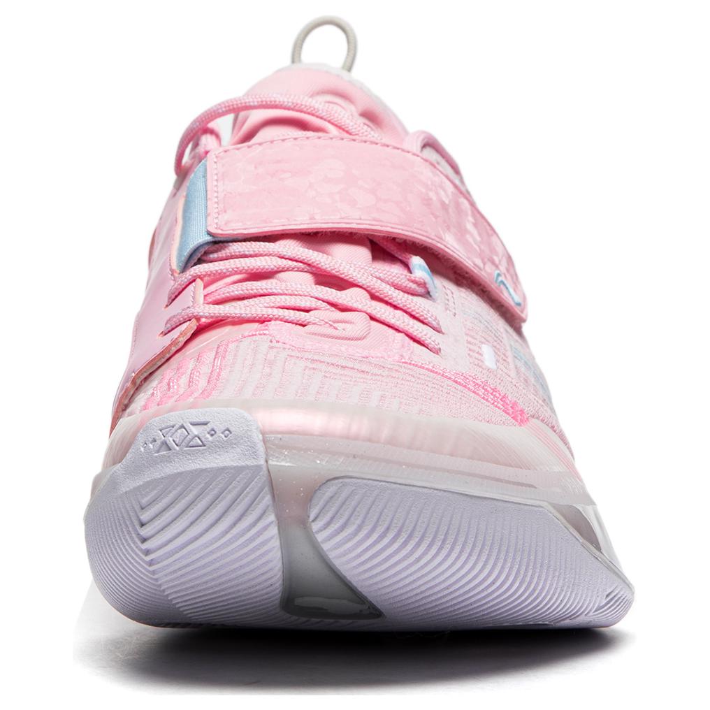 Li Ning Wade 808 4 Ультраамортизация Износостойкие Легкие Упругие Низкие Баскетбольные Кроссовки Мужские Розовые ABAU031-6