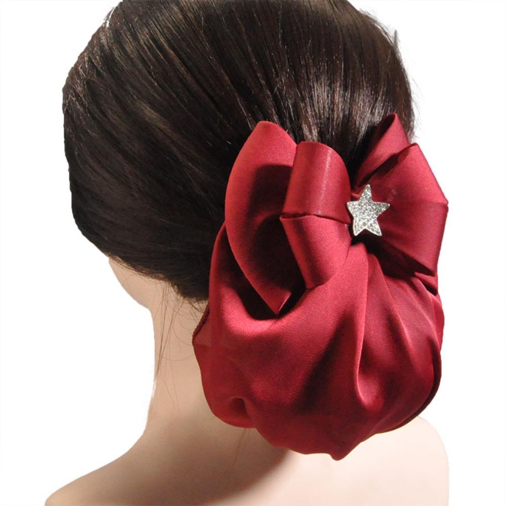 Сладкие оборки Края Сетка для волос Звездочки Заколки для волос Покрывающая сетка Профессиональный бант Снуд Для девочек
