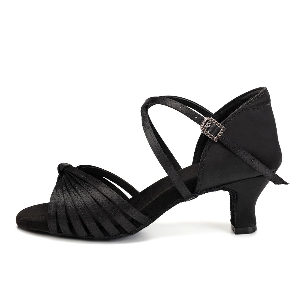 Атласные туфли для латиноамериканских танцев для женщин и девочек, с мягкой подошвой, для дам, танго, сальсы, бальных танцев, для вечеринок, для помещений, на каблуке 5,5 см