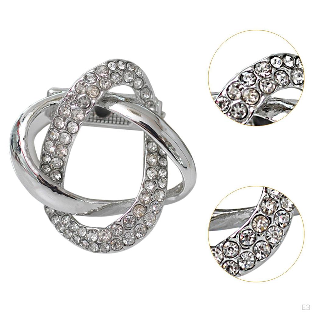 Кольцо для шарфа Зажим Модная одежда Украшения Аксессуары Стразы Пряжка Зажим