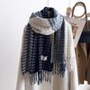 Girls' Winter New High End Versatile Tassel Skin Friendly Student Warm Thick Retro Fashion Scarf