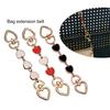 Purse Chain Short Alloy Single Love Heart Charm Shoulder Bag Handbag Strap Extender Extension Chain
