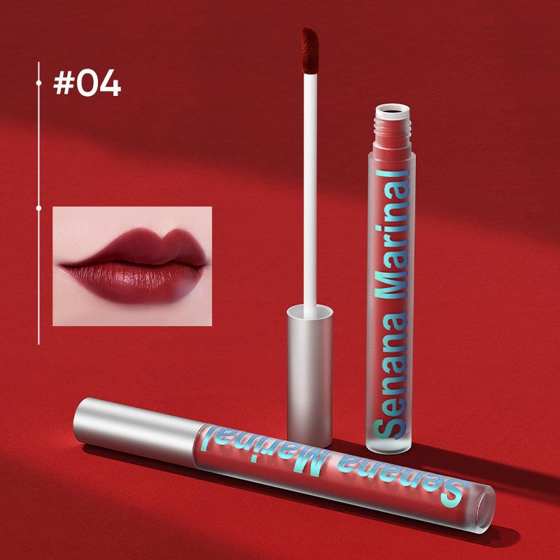 SENANA Матовая матовая бархатная воздушная глазурь для губ Водонепроницаемая помада для макияжа губ
