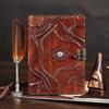 Leather Journal – Mystic Eye Diary with Embossed Design, Antique Lock & Unlined Craft Pages for Writing or Sketching.