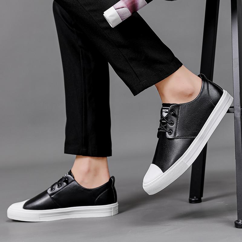 Модная мужская обувь мода черный белый Кожаные туфли для вождения на плоской подошве Мужские мокасины Роскошная обувь мужская Повседневная обувь Прогулочная обувь мужская
