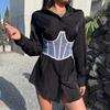 Transparent Chest Corset With Transparent Mesh Support For Women - DD