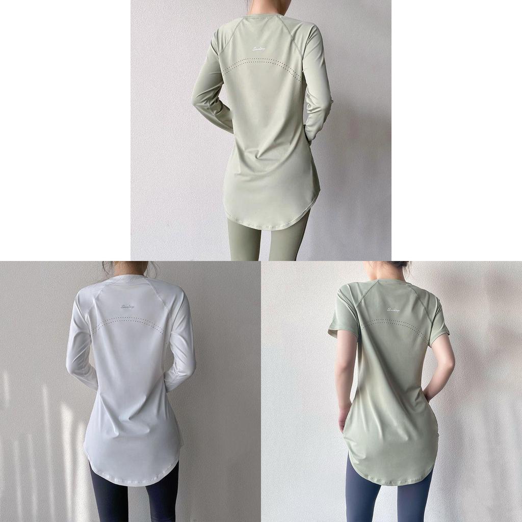 Yoga Wear Women Breathable Polyester Slim Fit T Shirt For Summer Exercise