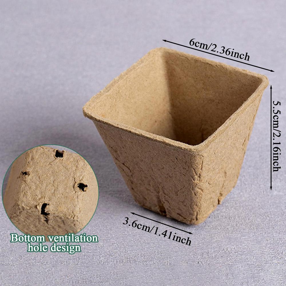 10 шт. торфяных горшков для рассады, для открытого сада, для проращивания, рассадные горшки, целлюлозные, биоразлагаемые, наборы горшков для рассады