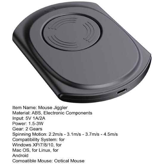 Ultra Slim Mouse Mover 20dB Silent Mouse Jiggler Undetectable Mouse Movement Simulator for Keeping PC Active And Secure