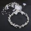 Elegant Pearl Flower Headdress Handmade Luxury Bridal Headdress Imitation Pearl Beaded Hair Accessories Wedding