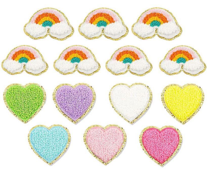Cross-Border Smiley Face Embroidery Cloth Sticker Towel Embroidery Lightning Patch Sticker Ironing Greet Computer Embroidery Chapter Boy Love Sticker