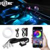 Car LED Interior Atmosphere Lights Universal RGB Ambient Light Optic Fiber APP Music Control Auto Decorative Neon