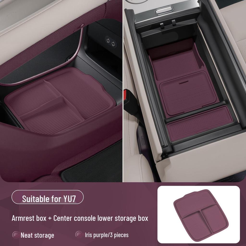 Compatible Armrest Box Storage for Xiaomi SU7/YU7 - Car Center Console Storage Organizer.
