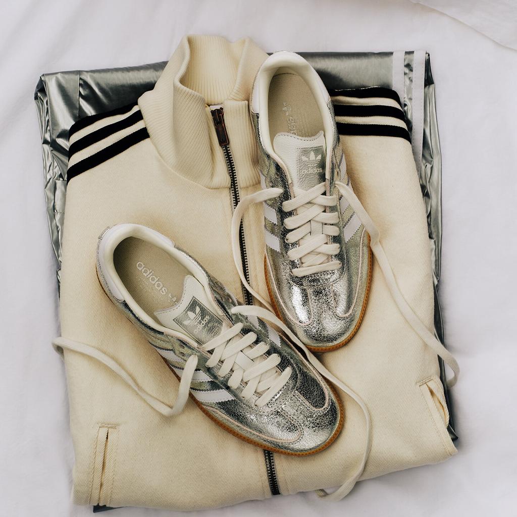 adidas Samba OG Серебристый металлик Потрескавшаяся кожа (Женский)