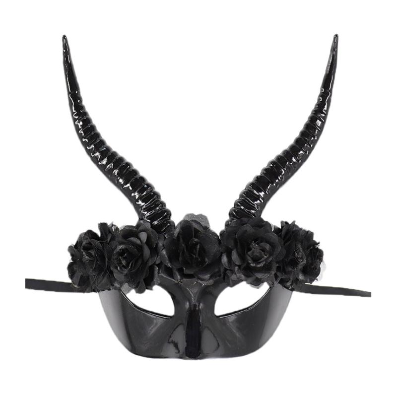 Маска на Хэллоуин Маскарадная маска Маска на пол-лица Маска Демона Маска для Марди Гра Маска для Карнавала Маска с Рогами для Вечеринки