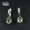 Natural Green Amethyst Earring Oval 7*9mm 925 Sterling Silver Simple Style for Women To Wear Delicate Jewelry Daily