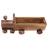 Wooden Flower Pot Cartoon Train Shape Good Ventilation Succulent Flower Pot Decoration for Garden Home Office