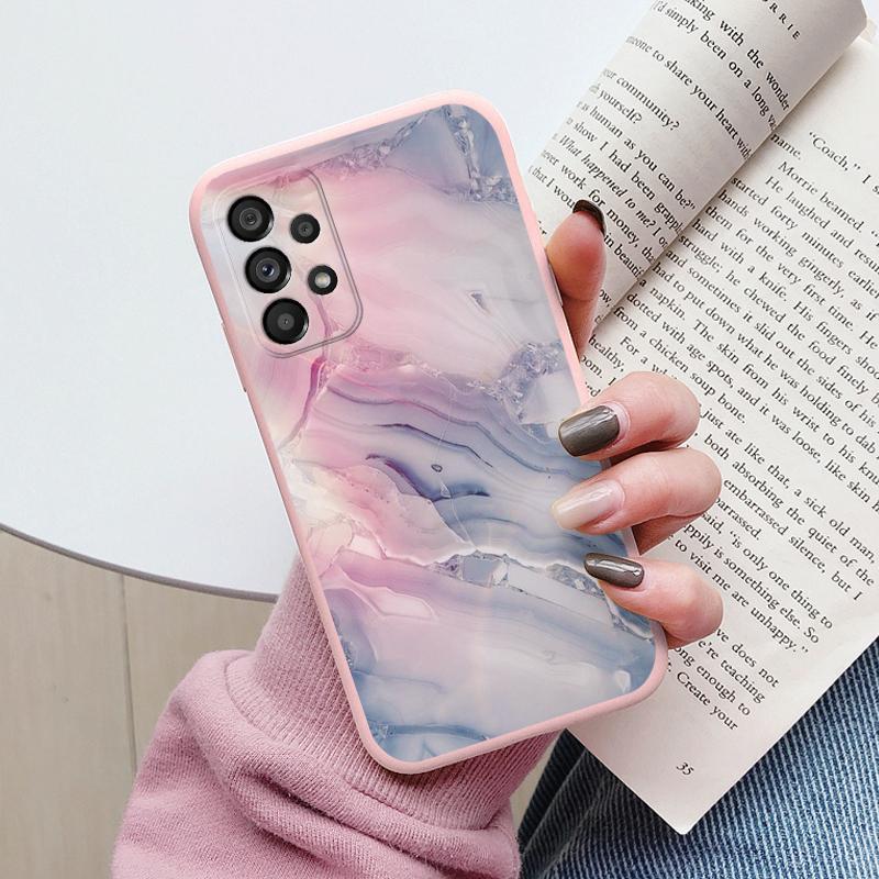 Чехол для Samsung Galaxy A53 5G A 53 Задняя крышка Защитный силиконовый Funda Модный Мраморный Каменный Текстурный Coque для Samsung A53 Capa