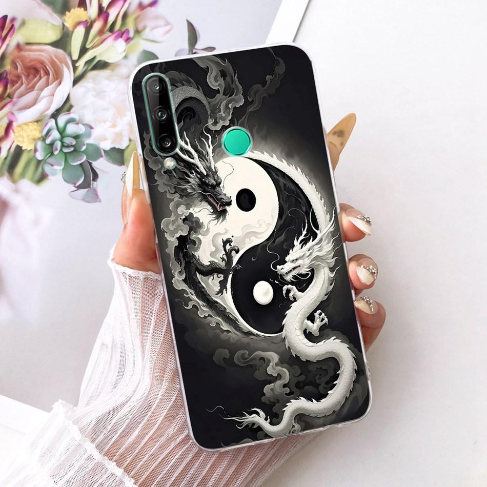 For Huawei Y7p Cool Dragon Tiger Pattern Phone Case For Huawei Y7P 2020 ART-L28 ART-L29 Soft Silicone TPU Cases