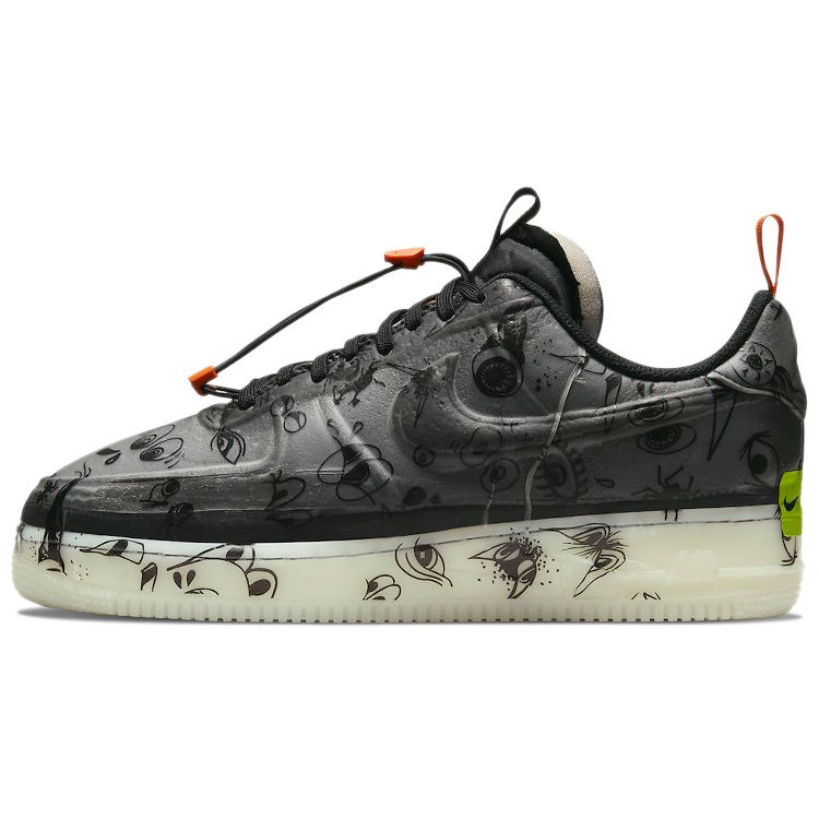 Nike Nike Air Force 1 Experimental "Хэллоуин" Унисекс Низкие Скейт-Кроссовки Черно-Оранжевые DC8904-001