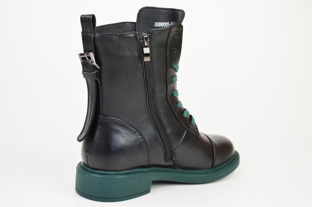 Ботинки Berkonty 89085 36 Черные с зеленым кожа