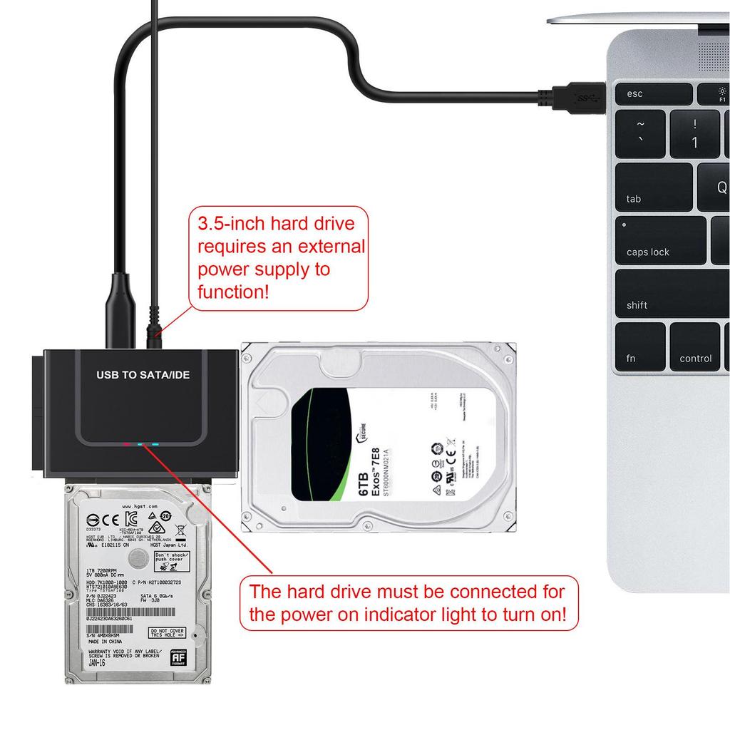 USB 3.0 к IDE/SATA Конвертер Жесткого Диска - Многофункциональный Кабель для 2.5"/3.5" Дисков