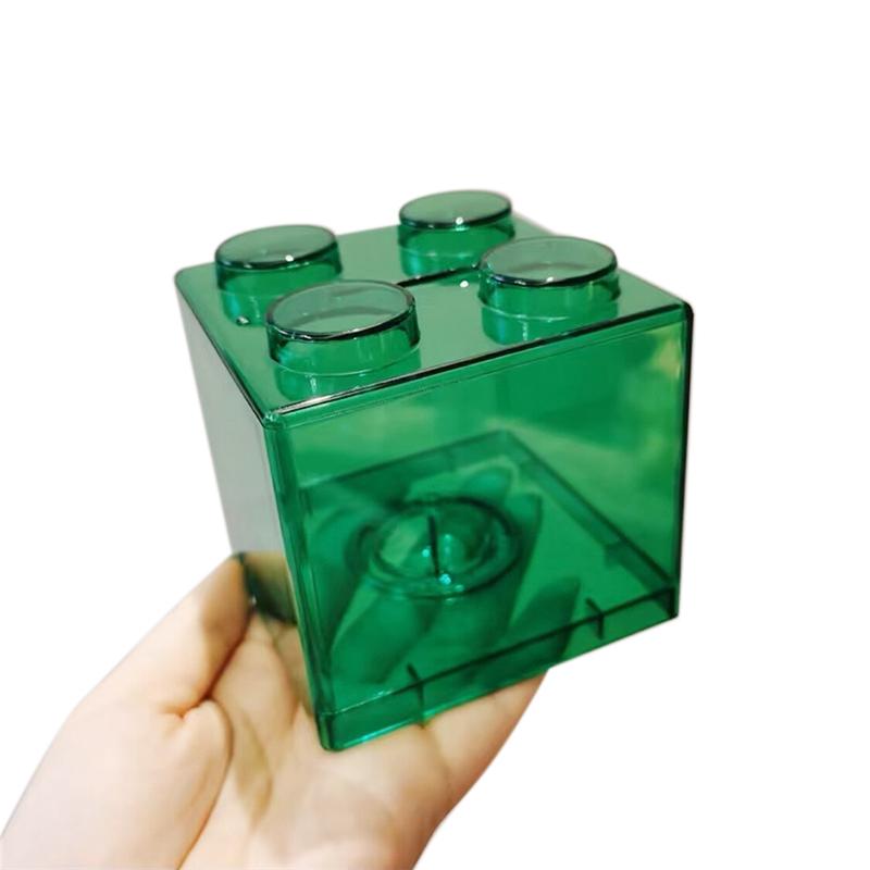 Строительный блок, ящик для хранения игрушек, прозрачный пластиковый блок в форме копилки, ящик для хранения монет, штабелируемый резервуар для хранения мелочей