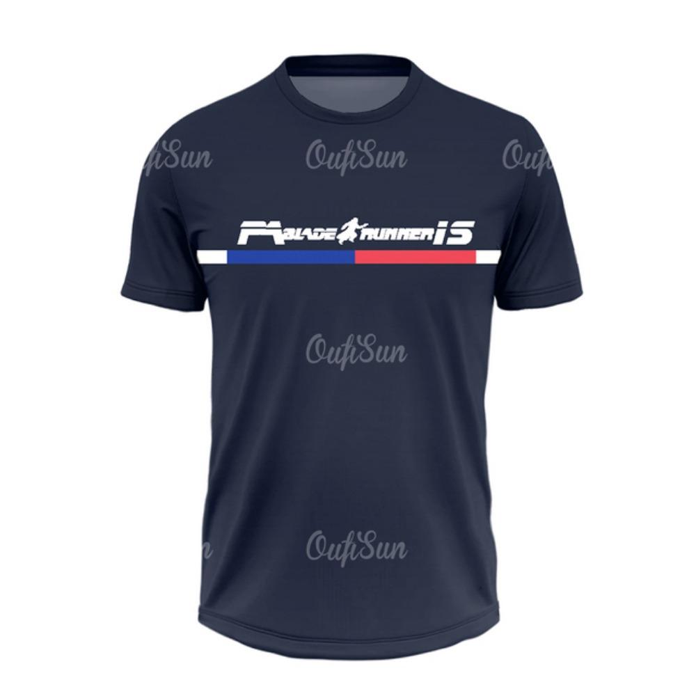 Летняя футболка для мужчин, повседневная, с коротким рукавом, с принтом парижских букв, топы для спорта на открытом воздухе, фитнес-одежда, быстросохнущие футболки