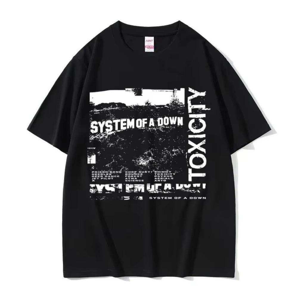 Toxicity Album Printed Tshirt Unisex Unisex Gothic Rock Streetwear Vintage 90s Alternative Heavy Metal Tees