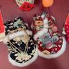 Pet Winter Coat Small Dogs Cats Chinese Style Floral Print Fleece Lined Vest New Celebration Outfit