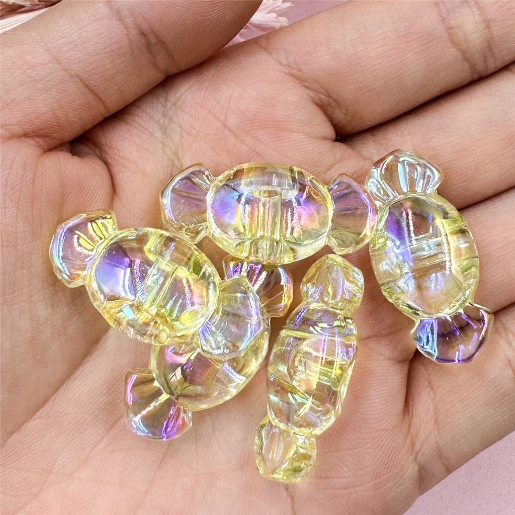 Home Party Supplies Materials DIY Bracelet 5pcs 14.5*31mm Jewelry Accessories Candy Loose Beads Transparent Jewelry Making Mobile Phone Chain