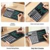 Solar 12-Digit Calculator & Electronic Memo Board with Large Screen and Dual Power