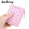 Baellerry Women Fashion Short Wallets Classic Design Bifold Wallet Zipper Hasp Card Holder Coin Purse