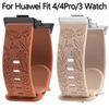 Дизайн с принтами Ремешок для Huawei Watch Fit 4/4Pro Браслет Силиконовый с гравировкой Ремешок для часов для Huawei Fit3 2 1 Смарт-часы Correa