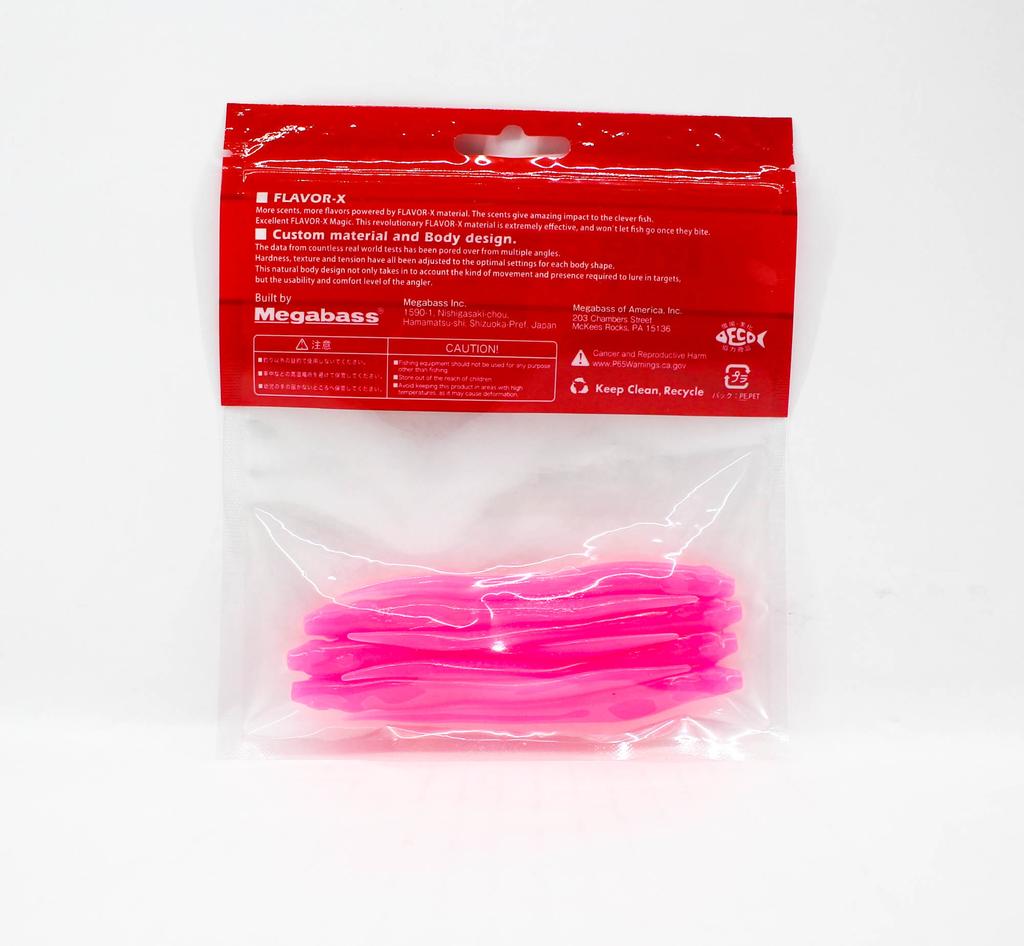 Megabass Мягкая приманка Hazedong 4 дюйма, кровать розового цвета (0701)