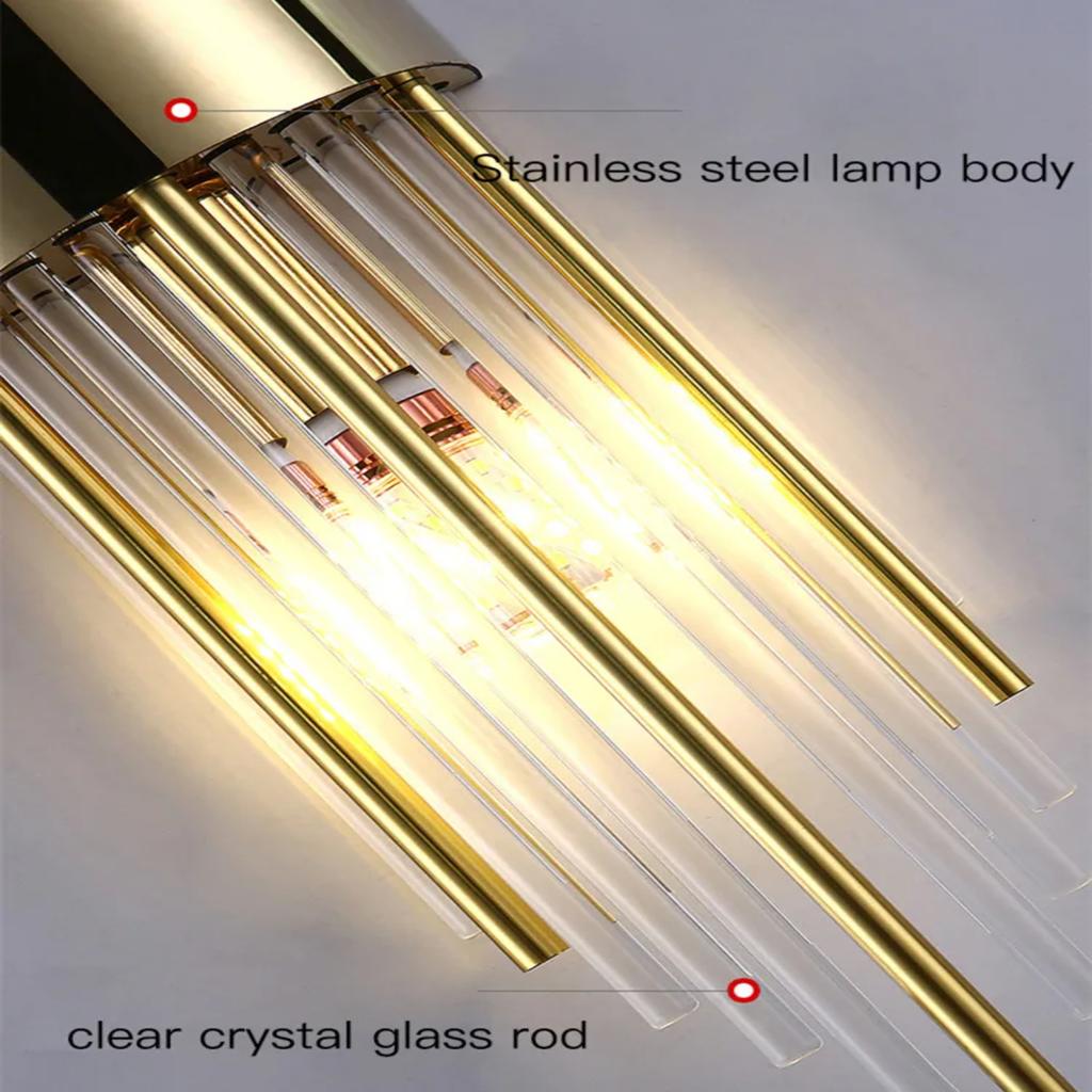 New Glass Wall Lamp Living Room Bedroom Loft Stairs Aisle Indoor Art Decor Modern Gold Sconce Led Wall Light Fixture 2024